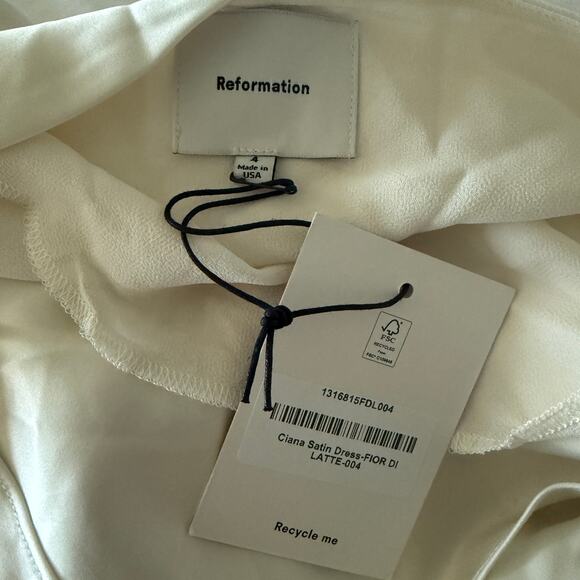 New Reformation Ciana Satin Dress - Picture 5 of 5